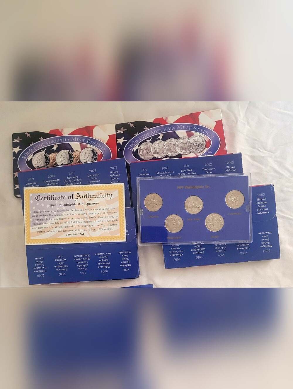 Philadelphia Mint Edition State Quarter Collection 1999/2000/01/02/04/05/06